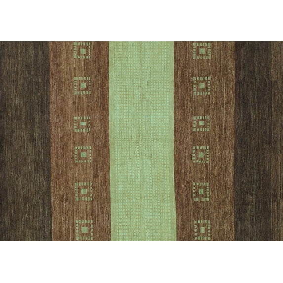 Ahgly Company Indoor Rectangle Abstract Light Blue Modern Area Rugs, 8' x 12'