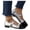 Silver, variant on hoksml Women's Two-Tone Mary Jane Flats, Square Toe Low Heel Dress Shoes, Adjustable Strap, Gold Silver