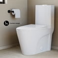 thumbnail image 3 of St. Tropez Comfort Height One-Piece Elongated Toilet, Vortex Dual-Flush 1.1/1.6 GPF, White Hardware, 3 of 9