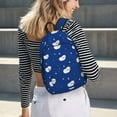 thumbnail image 5 of Lsque Moon Lamb Pattern Canvas Daypack, Durable Backpack, High-quality Versatile Backpack,Vintage Compact Backpack-Medium, 5 of 6