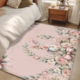 thumbnail image 4 of Kitchen Mats for Floor 3x5 Ft, Easter Bunny Non Slip Area Rugs for Kitchen Bedroom Entryway, Cute Pink Rabbit Rose Flowers Pastoral Botanical Washable Carpet Runner Rug Floor Mats for Bedroom, 4 of 8