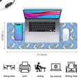 thumbnail image 5 of Long Mouse Pads for Desk,Blue Cartoon Unicorn Cloud Pattern Desk Mats on Top Of Desks, Desk Mouse Pad Extra Large with 3mm Non-Slip Base and Stitched Edge for Gaming,Office,Work,Home 31.5"x11.8", 5 of 6