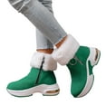 thumbnail image 5 of Gyexs Womens Winter Snow Boots Pointed Toe High Heel Winter Short Boots Comfortable Side Zipper Platform Sneakers Booties, Green, Size 8, 5 of 8