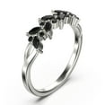 thumbnail image 2 of 0.40ct Alternating Marquise And Round black diamond moissanite 10k White Gold Wedding Band, 2 of 4