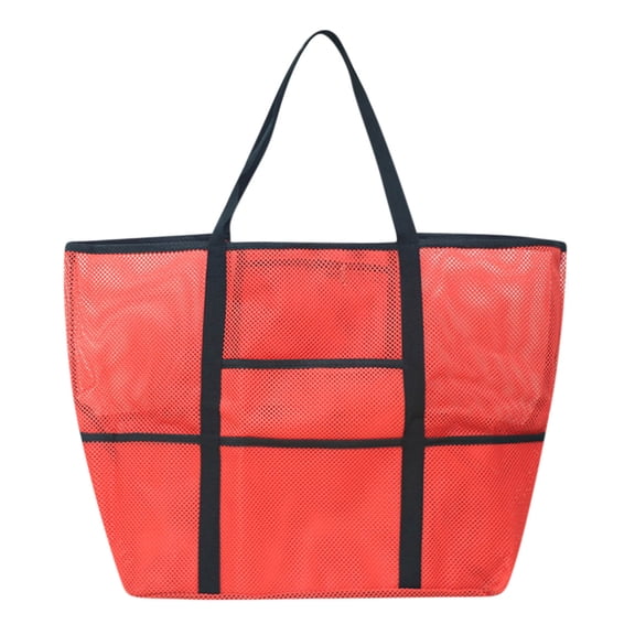 Dengmore Large Mesh Beach Tote Bag Swimming Beach Bag Swimsuit Mesh Storage Bag Large Mesh Travel Sports Handbag Foldable Mesh Swimming Bag Toy Beach Tote Bag for Women and Men