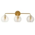 thumbnail image 7 of Aiwen 3-Light Gold Retro Vanity Lights with Clear Glass Shades and E26 Socket, 7 of 7