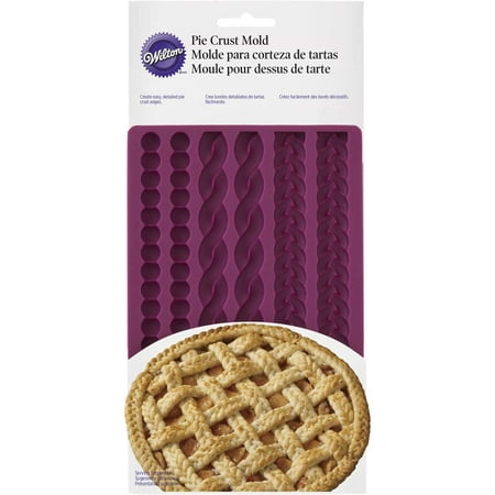 Pocket Pie Mold - Wilton Silicone Bakeware, 6 Cavity Decorative Pie Crust Mold, 2103-4358