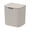 Beige, variant on OU Wall-Mounted Bathroom Trash Can, 1.3 Gallon Self-Adhesive Hanging Trash Bin with with Lid & Removable Bag Ring, Space-saving Trash Can for Bathroom