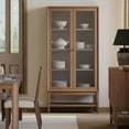 thumbnail image 6 of Martin Furniture Mid-Century Modern Wood Dining Display Cabinet, Kitchen Storage, Bookcase, Brown, 6 of 14
