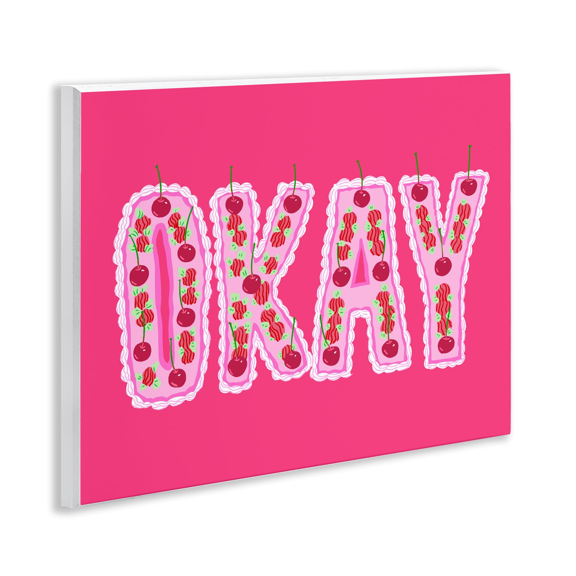 Stupell Industries Okay Cherry Cake Wall Plaque Art, design by Ziwei Li