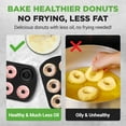 thumbnail image 3 of NutriChef Nonstick Donut Pans for Baking | 6 Durable & Easy to Clean Doughnut Molds | Fits Full-Sized Doughnuts | Oven Safe Up To 450F | Bake Perfect Donuts & Bagels | 12.5 x 8.5 Donut Trays | 2 Pack, 3 of 7