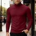 thumbnail image 2 of SUYIDA Men's Knit Pullover Sweater,Arrival Sweater: Half High Neck Casual Solid Color Knit Layer, 2 of 6