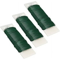 3 Pack 114 Yards 22 Gauge Green Flexible Paddle Wire for Crafts, Christmas Wreaths Tree, Garland and Floral Flower Arrangements