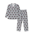 thumbnail image 1 of Fotbe Polka Dot Christmas Dog Pijama de Hombre con Estampado de Manga Larga, Conjunto de 2 Piezas, Ropa de Dormir Suave y Cómoda con Bolsillos-XX-Large, 1 of 7