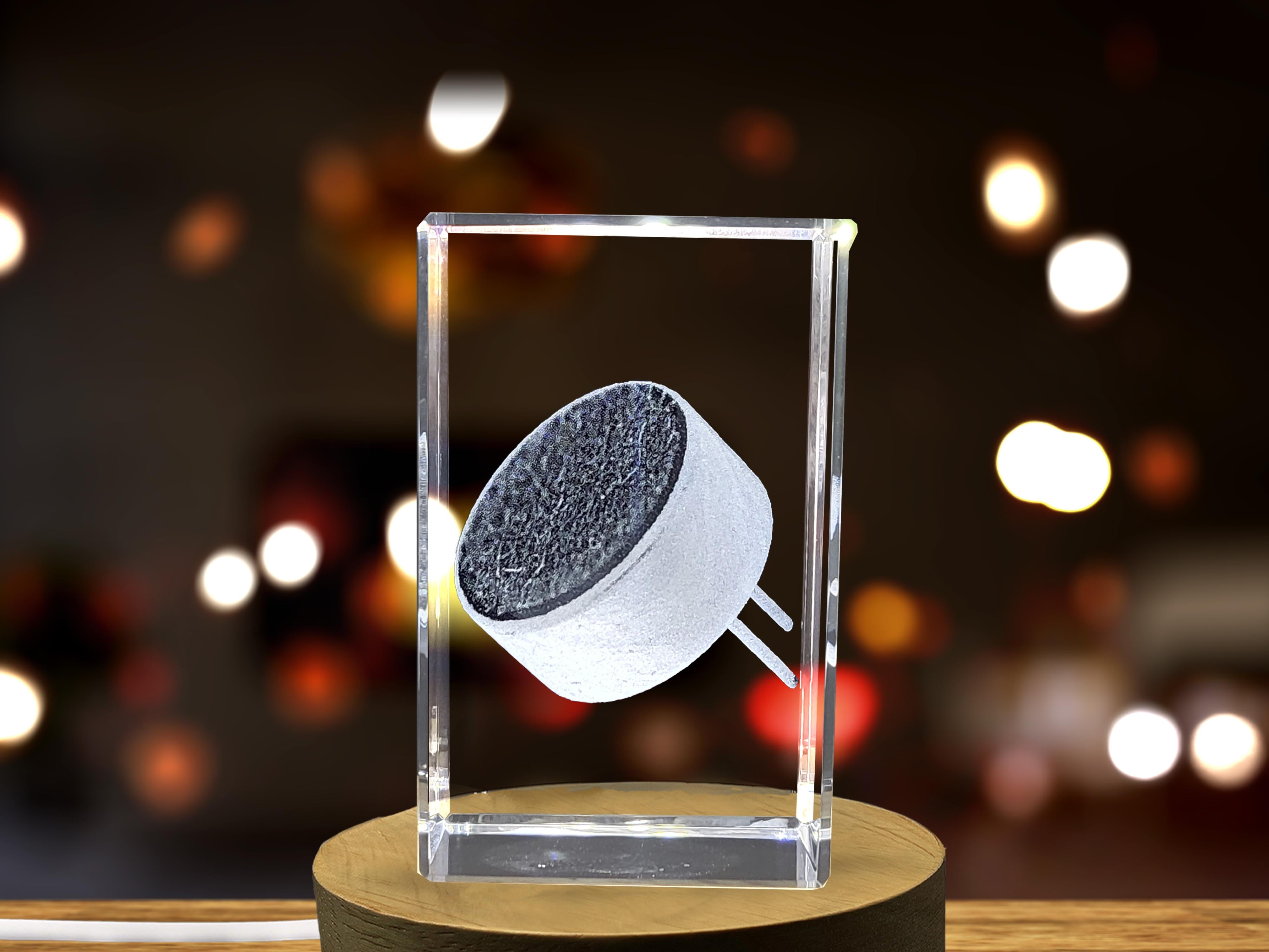 Electret Condenser Microphone for Musical Instruments, Recording Studio with Beautiful 3D Crystal Engraving