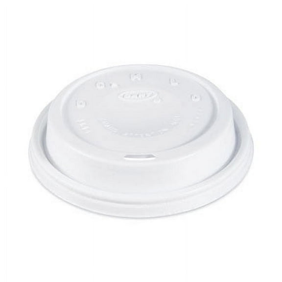 Dart 16EL Cappuccino Dome Sipper Lids, Fits 12 Oz To 24 Oz Cups, White, 1,000/carton