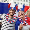 thumbnail image 4 of Conjunto de 4 piezas France Fans Guirlandes Guirlandes Coiffure Bijoux Crazy France Sports Meet Cheer Headwear France Sports Meet Fans Hat Accesorios de disfraz para festivales, 4 of 7
