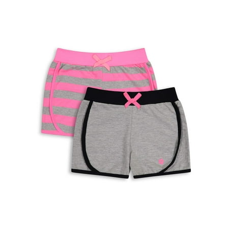 Limited Too Girls Stripe and Solid Dolphin Shorts, 2-Pack, Sizes 4-16