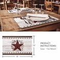 thumbnail image 3 of Placemats Set of 4, Texas Star Vintage Woven Placemat, Linen Place Mats for Kitchen/Dining Tables, Red Berry Retro Art White Wooden Washable Table Mats for Party, 3 of 8