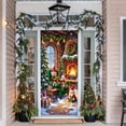 thumbnail image 4 of Housse de Porte de Noël Père Noël Rideau de Porte / Décoration Murale des Fêtes pour Porte d'Entrée / Tissu Polyester Festif Décoration Intérieure Extérieure pour la Maison, 4 of 6