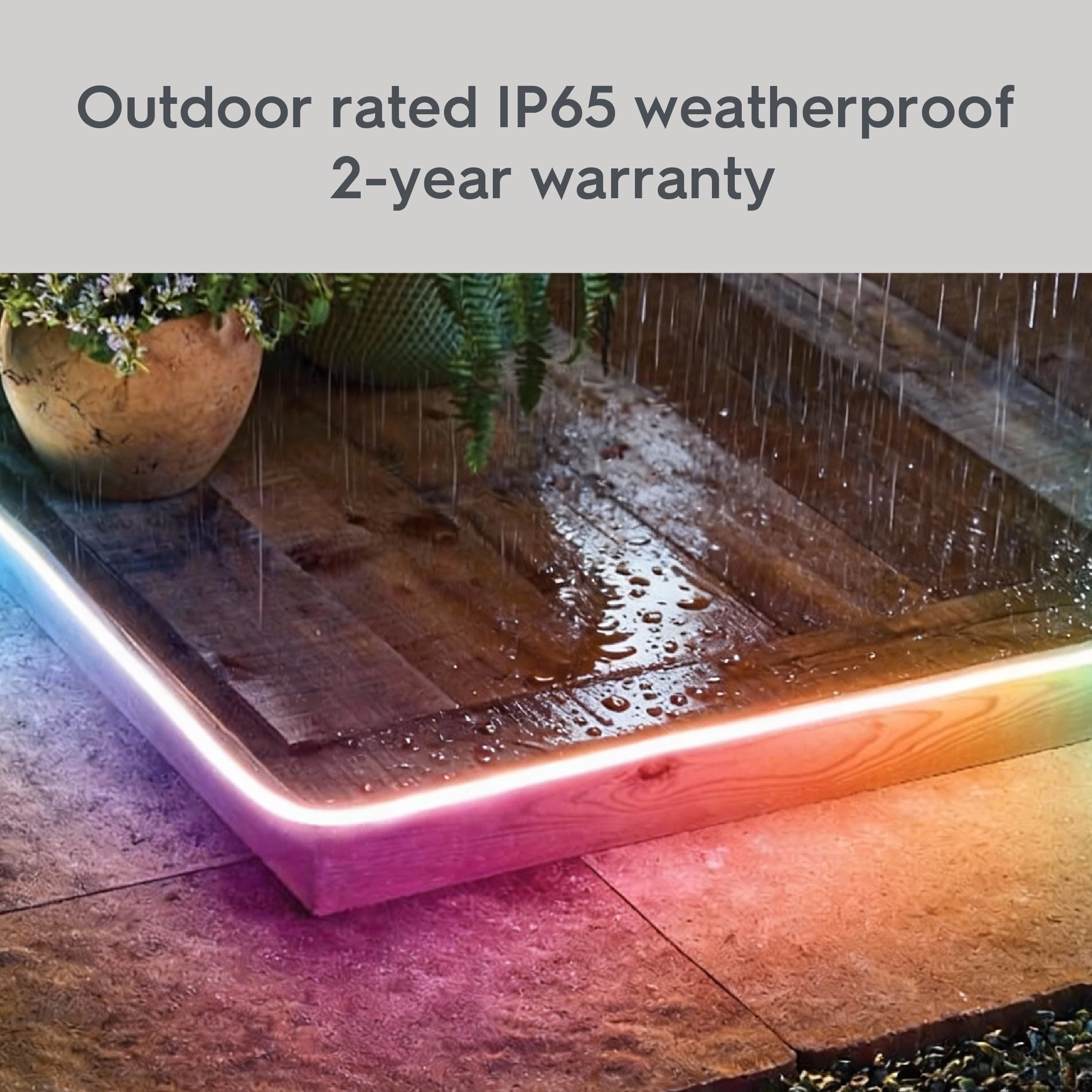 Better Homes & Gardens 800-Light 32-Feet Plug-in RGB Outdoor Neon Strip Lights