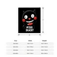 thumbnail image 5 of Cozy Flannel Blanket - Soft Warm Durable Perfect for Sofa Travel & Bed - Stylish Black Cat Design with Whimsical Grin, 5 of 7