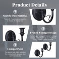 thumbnail image 3 of 2 Pieces Metal Candle Sconces Wall Mounted Holder Rustic Candlestick Iron Construction for Wedding Anniversary, 3 of 7
