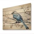 thumbnail image 2 of Designart "Bird on the Brink of Flight II" Animals Print on Natural Pine Wood, 2 of 5