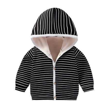 

Spazoro Toddler Girls Boys Hoodies Jackets Windproof Hooded Fall And Winter Outwear Warm Coats For Kids Boys Girls Black