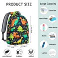 thumbnail image 6 of Cute Dinosaur Pattern Backpack for School,Cute School Bag,Schoolbag with Adjustable Shoulder Straps & Padded Back,15.3"x11"x7.1".﻿, 6 of 6