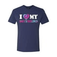 thumbnail image 2 of I Love My Boyfriend Tie Dye Pop Culture Mens Premium Tri Blend T-Shirt, Vintage Navy, X-Large, 2 of 3