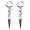 2, variant on Silver Plated Tooth Hoop Earrings Minimalist Ear Buckle Stainless Steel Ear Studs Dangle Earring Punk Jewelry