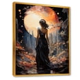 thumbnail image 2 of Designart "Timeless Princess Mythical Fantasy II" Fashion Framed Wall Art - Glam Black Fantasy Living Room Framed Canvas Art, 2 of 6