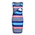 thumbnail image 4 of ZTTD Women Maternity Sleeveless Comfy Stripe Print Nursing Dress for Breastfeeding, 4 of 8