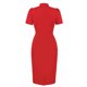 thumbnail image 3 of Vestido de Manga Corta para las Mujeres Bolsillo de Impresión Suelta Cuello Redondo, Doblado Largo Y Vestido de Manga Larga Casual para las Mujeres, 3 of 3