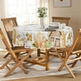 thumbnail image 2 of Fall Tablecloth 70x70 Inch Round, Thanksgiving Autumn Harvest Cabin Gnomes Bike Table Cover for Party Picnic Dinner Decor, 2 of 6