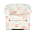 thumbnail image 3 of Pemberly Row 18.75'' Coastal Fabric Upholstered Swivel Club Chair in Off White, 3 of 9
