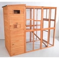 thumbnail image 5 of TRIXIE Weatherproof Wooden Cattery with Cat House and Run,37.4L x 76.8W x 68.9H, Brown, 5 of 9