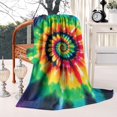 thumbnail image 2 of Rainbow Tie Dye Mandala Pattern Blanket,Comfortable Soft Flannel Throw Blanket,All Season,Warm Lightweight Blankets for Sofa Bed Couch Living Room Chair,50"x60", 2 of 4