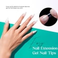 thumbnail image 3 of Gel Nail Kit Soft Gel Nail Tips, 500Pcs Medium Almond Pre-shaped Clear Full Cover False Nails for Gel Art Polish, Soak Off Easy Nail Extensions Acrylic Nails False Press on Nail Tips, 3 of 14