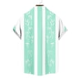 thumbnail image 6 of Nmnitkp Men's Short Sleeve Button Down Shirt, Bamboo Print Casual Collared Top, Lightweight Summer Vacation Relaxed Fit Shirt for Men Mint Green,S, 6 of 6