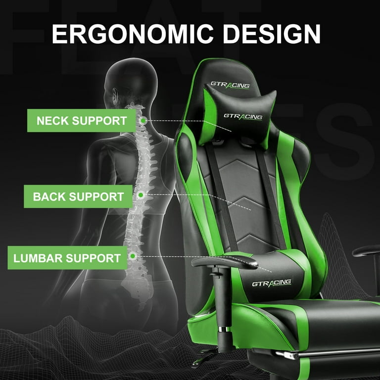 GTRACING Gaming Chair Office Chair PU Leather with Adjustable