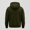 thumbnail image 3 of Men's Classic Solid Fleece Pullover Hoodie, Drawstring Hooded Sweatshirt with Kangaroo Pocket, for Fall Winter Daily Casual Wear Army Green L, 3 of 5