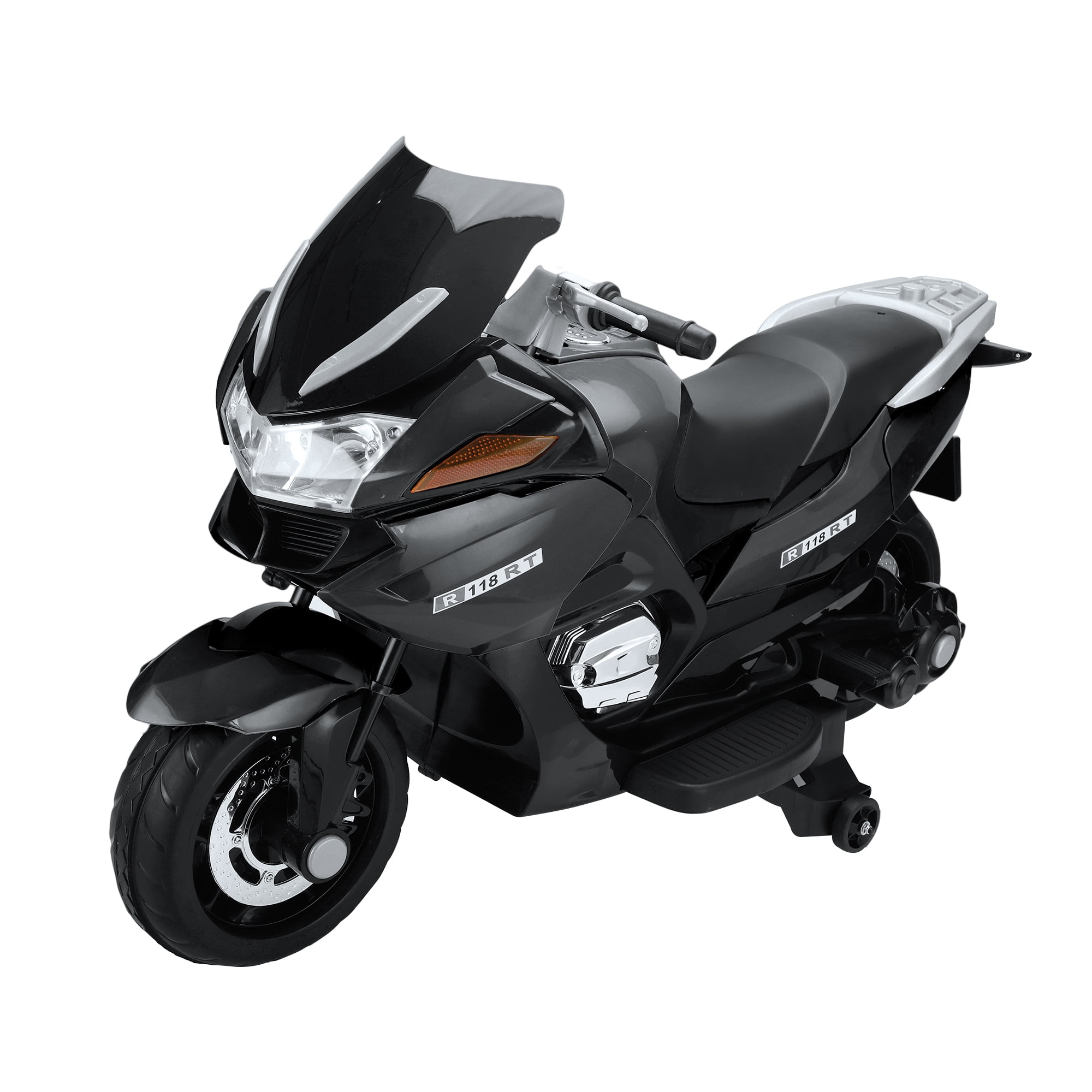 Lowestbest Children Electric Motorcycle, 12V Battery Powered Riding Toy, Black Lowestbest Children Electric Motorcycle, 12V Battery Powered Riding Toy, Black