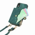 thumbnail image 2 of ShellTech Phone Case for iPhone xr Zipper Wallet Cover with Credit Card Holder Slot Shoulder Crossbody Strap Cell Women Girls Men,Green, 2 of 12
