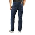 thumbnail image 2 of Men's Skinny Fit Cotton Blend Denim Stretch Casual Work Jean Pants (Ring Super Dark Blue, 36W x 30L), 2 of 3