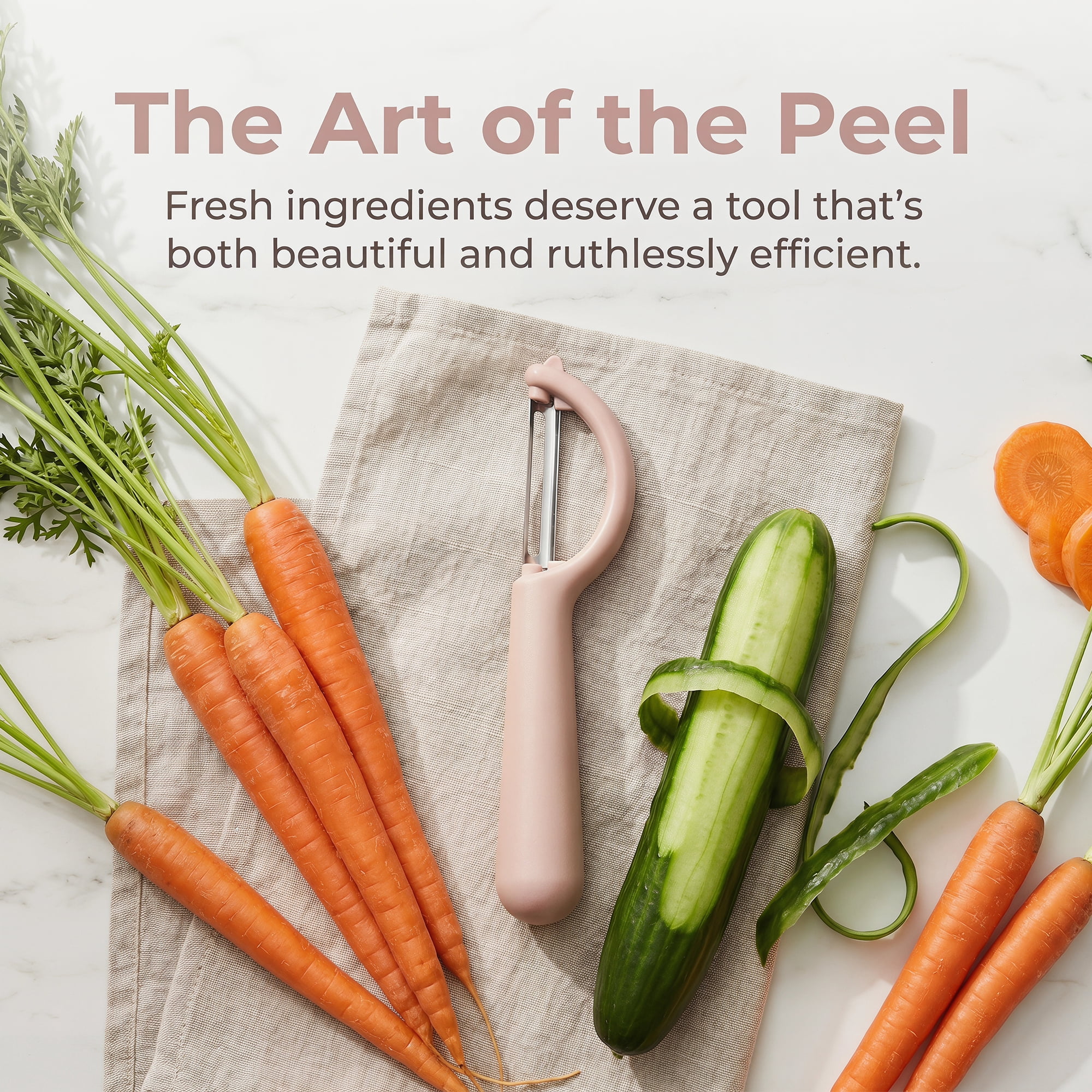 Unique Bargains Plastic Apple and Potato Peeler with Ergonomic Handle Khaki 6.5x1.4 inch