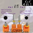thumbnail image 5 of C & I Nail Drill Bit 4 in 1 Super Cut E-File, Multi-function plus Upgrade File-Teeth, Slim Barrel & Cross Cut, for Manicure Drill Machine, Help Nail Tech to Remove Nail Works, 5 of 8