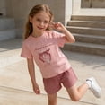 thumbnail image 4 of ITSAME T-Shirts for Girls, Cotton Lightweight Comfort Cute Bow Summer Casual Fashion Tops Pink Size 10, 4 of 9
