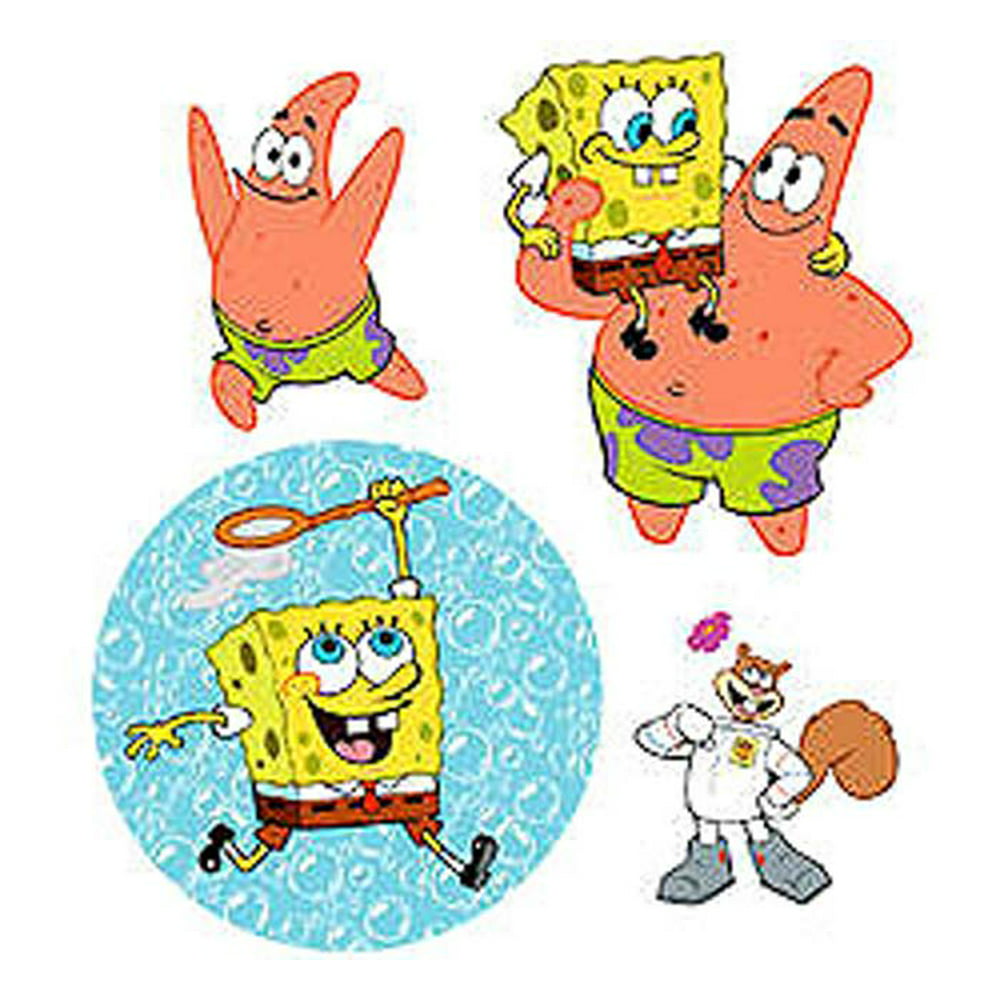 16pc Spongebob Squarepants and Patrick Wall Decals - Walmart.com ...